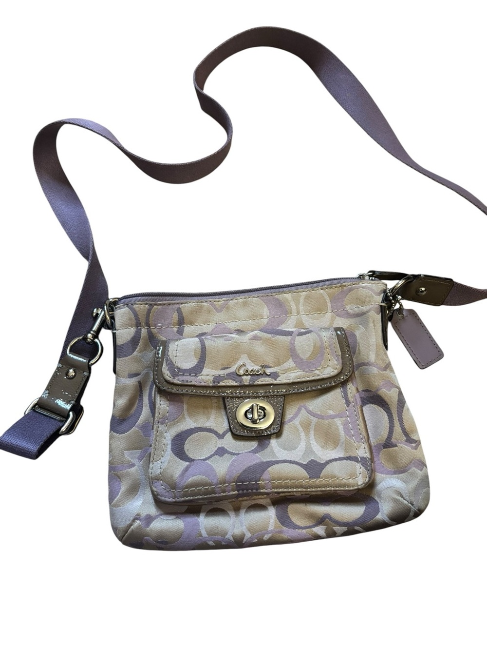 Coach Penelope Signature Jacquard Swingpack Crossbody Bag